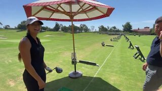 More distance, DR KWON WIth Karol Priscilla | BE BETTER GOLF | DRUM BOMBS!!!