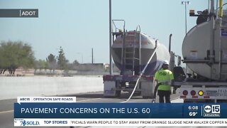 Pavement concerns on the U.S. 60 freeway
