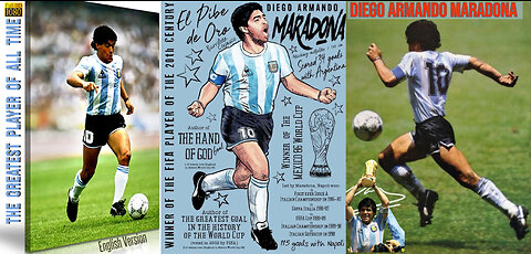 Diego Maradona the greatest football player of all time, an Argentine football player and manager