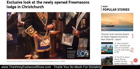 Freemasons Control 6000 NZ Men and 5 Million Worldwide! Vinny Eastwood Rant - 22 January 2019