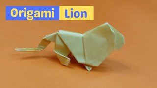 Origami Lion Tutorial - DIY Easy Paper Crafts
