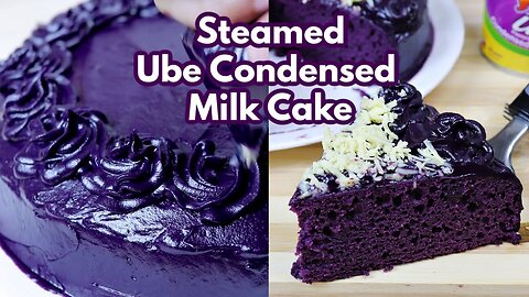 Ube Cake (Steamed Ube Condensed Milk Cake with Ube Yema Frosting) (NO OVEN NEEDED)