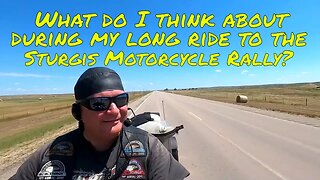 What do I think about while riding motorcycle to the Sturgis Motorcycle Rally