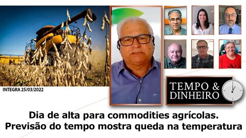 Dia de alta para commodities agrícolas.Previsão do tempo mostra queda na temperatura