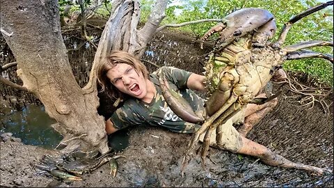 GIANT MUDCRAB - Catch & Cook! (Mangrove Survival)