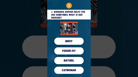 🦇 QUIZ_BATMAN:Barbara Gordon helps the Duo sometimes. What is her disguise?#batman #quiz #dc #shorts