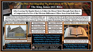 Observational Comparison of the Baptizers Church Crowd and Us King James 1611 Bible Paul Followers.