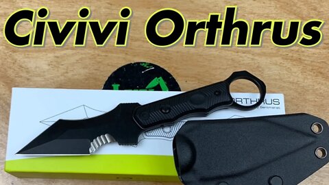 Civivi Orthrus tactical 2 position button lock knife / Tony Sentmanat design