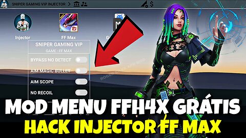 MOD MENU FFH4X REGEDIT GRÁTIS SÓ CAPÃO FF MAX