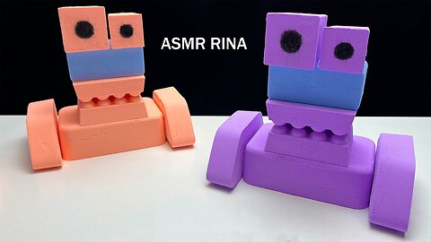 ASMR baking soda crunchy robots