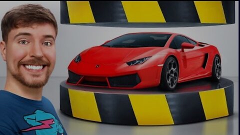 Hydraulic Press Vs Lamborghini #mrbeast #mrfeast #trending #trendingshorts #viral