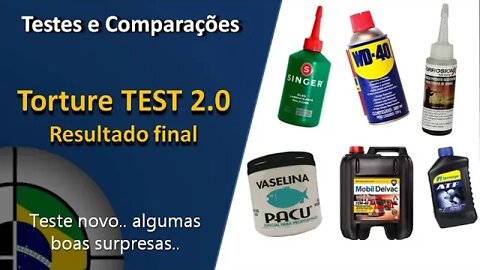 Torture test 2.0 - Resultado Final [Comparação: CorrosionX x WD40 x Oleo Singer x Outros]