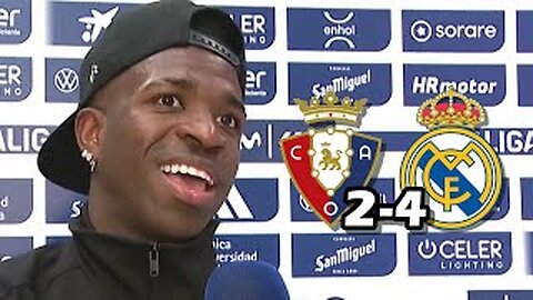 LA REACCION DE VINICIUS JR TRAS MVP, VICTORIA Y GOLEADA CONTRA EL OSASUNA 2-4 REAL MADRID