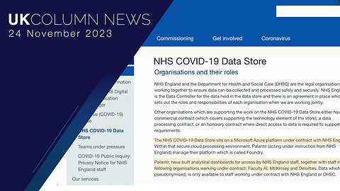 Palantir: £330m Health Data Platform - UK Column News