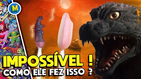 GODZILLA ESCULPIDO EM UM GRÃO DE ARROZ #Shorts