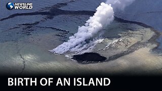 Undersea volcanic eruption creates new island in Japan