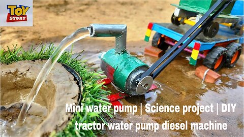 Mini water pump | Science project | DIY tractor water pump diesel machine