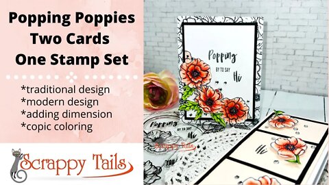 Popping Poppies - Two Cards One Stamp Set