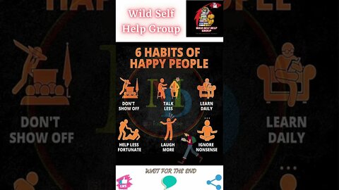 🔥Habits of happy people🔥#shorts🔥#wildselfhelpgroup🔥13 July 2022🔥