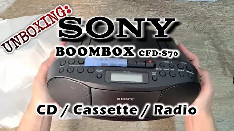 Unboxing: BRAND NEW Cassette / CD Player - SONY Boombox CFD S70 ( w/ Radio Player)