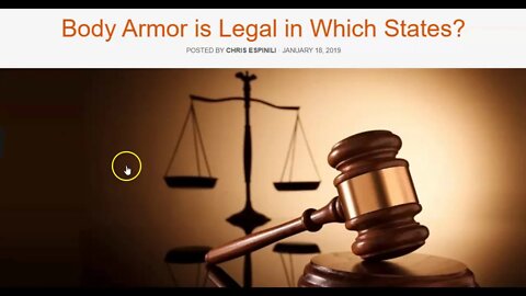 Who Can Legally Own A Bullet Proof Vest / Body Armor - It Depends On State