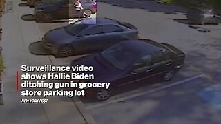 Surveillance video shows Hallie Biden ditching gun in grocery store parking lot