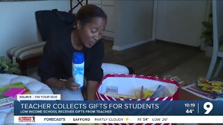 Teacher collects supplies for students