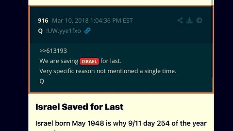 9/11: Israel Saved for Last