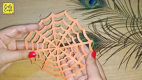 How to make easy origami Spider Web🕸️for Halloween @craftycouple