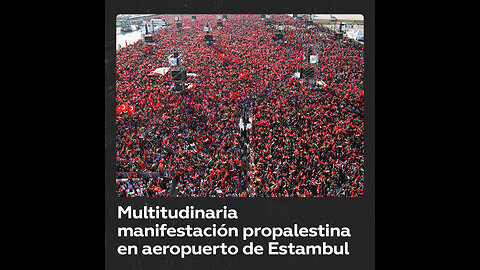 Multitudinaria manifestación de apoyo a Palestina en Estambul
