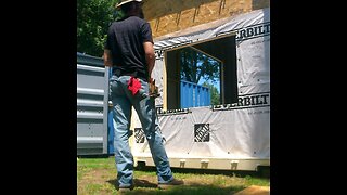 Window Install in Container Home - DIY