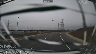 Goose Hits Windshield On Highway 401