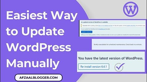 Easiest Way to Update WordPress | Manually Update WordPress
