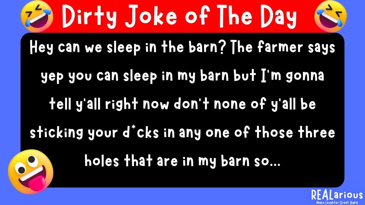 Dirty Joke | Adult Joke | Farmer and The Barn Hole | Funny Jokes on  REALarious...🤣🤣🤣