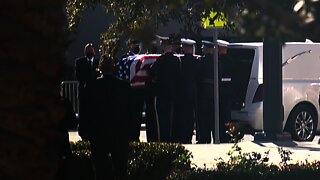 Harry Reid's casket arrives at memorial service
