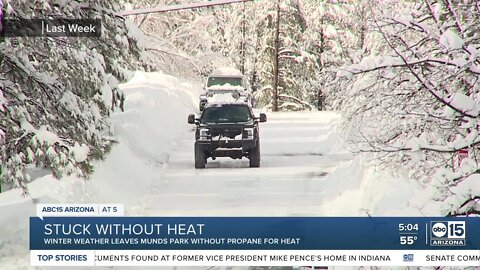 Munds Park dealing with propane delivery delays amid most snowfall in a decade