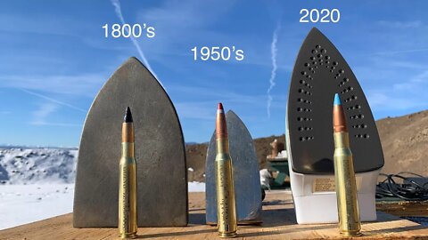 50 BMG Rounds vs Clothes Irons from the 1800's, 1950's, and 2020