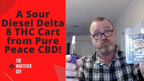 A Sour Diesel Delta 8 THC Cart from Pure Peace CBD!