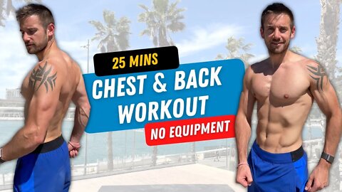 STRONG CHEST & BACK workout to build muscle | 25 MINUTES | NO equipment