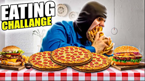 Extreme MUKBANG Challenge | Cheesy Pizza, Burgers & Fries #challenge #asmr