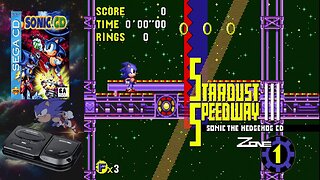 Sonic CD (Sega CD) - [Stardust Speedway Zone 1 - Good Future]