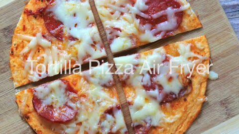 Tortilla Pizza Air Fryer | Low Carb Recipe