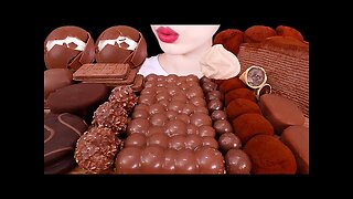 ASMR MUKBANG｜CHOCOLATE MARSHMALLOW KINDER RICE CAKE ICE CREAM SNACK