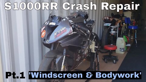 BMW S1000RR Crash Repair Pt.1 Inspection, Windscreen & Bodywork | Irnieracing