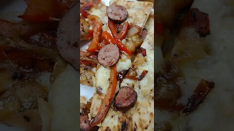 Italian Sausage Flatbread Pizza #food #mukbang #shorts