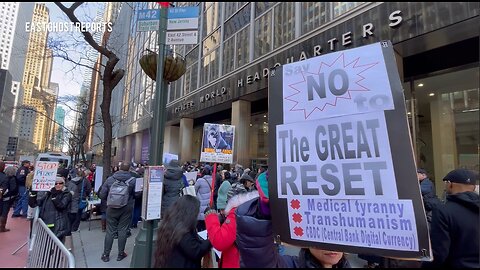 Medical Freedom Protesters Surround Pfizer HQ in NYC to Demand Nuremberg-Style Tribunals