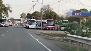 Massive convoy of migrant buses out of Costa Rica HEADED TO THE UNITED STATES Border