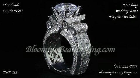 BBR 735E Huge Diamond Engagement Ring