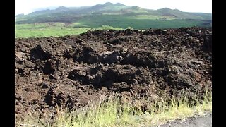 Driving through Lava Field