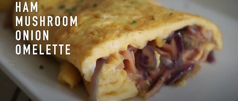 Yum HAM MUSHROOM OMELETTE – How to make omelet
